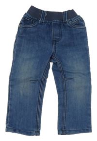 Modré teplákové rifle s úpletovým pasom Orchestra