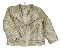 Zlatá prešívaná koženková zateplená bunda Orchestra