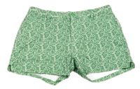 Zeleno-smetanová květované kraťasy GAP