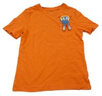 Oranžové tričko s príšerkou C&A