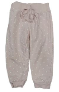 Světlerůžové puntíkaté tepláky Ergee