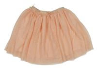 Svetloružová trblietavá tylová sukňa C&A