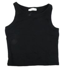 Čierny rebrovaný crop top C&A