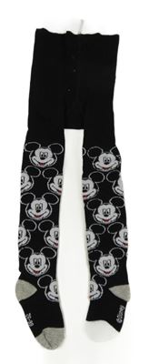 Černo-šedé punčocháče s Mickeym Disney