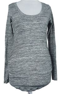Dámské šedo-černé melírované triko H&M
