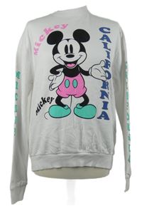 Dámska biela oversized mikina s Mickeym Disney