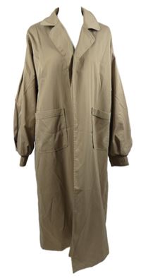 Dámsky béžový šušťákový kabátový cardigán PrettyLittle Thing