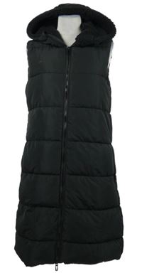 Dámská černá šusťáková maxi vesta s kapucí Esmara 