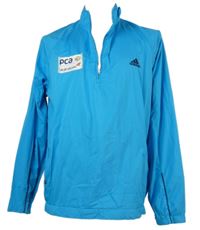 Pánska tyrkysová šušťáková športová bunda s logom Adidas