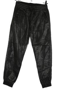 Dámske hnedé koženkové cuff nohavice Zara