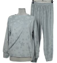 Dámské šedé hvězdičkované sametové pyžamo George 