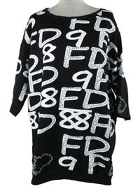 Dámská černo-bílá tunika s potiskem Megi 