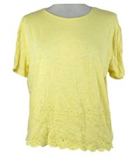 Dámské žluté tričko s madeirou New Look 