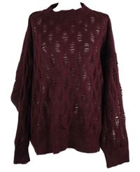 Dámsky vínový vzorovaný sveter Asos