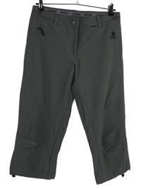 Dámske tmavosivé softshellové capri nohavice IcePeak