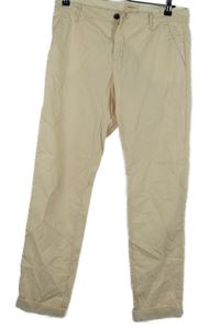 Dámske béžové plátenné chino nohavice BelleRose