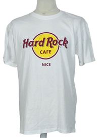 Pánske biele tričko s logem Hard Rock Café