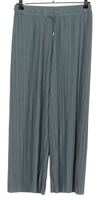 Dámske sivé plisované culottes nohavice