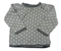 Sivý vzorovaný sveter zn. H&M