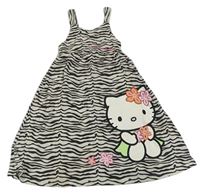 Bielo-čierne bavlnené šaty s Hello Kitty zn. H&M