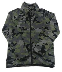 Sivá army fleecová prepínaci mikina Y.F.K.