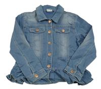 Modrá tepláková riflová bunda F&F