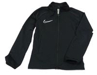 Černo-bílá sportovní funkční propínací mikina s logem Nike