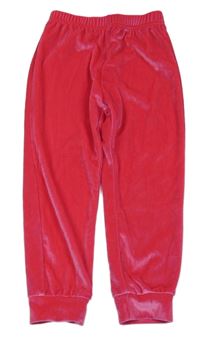 Fuchsiové zamatové nohavice Shein