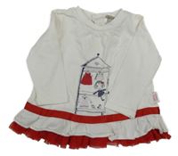 Bílá tunika s obrázkem 