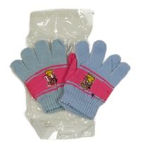 Modro-růžové rukavice s obrázkem