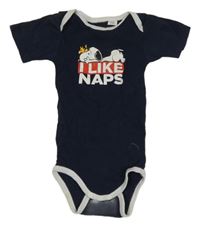 Tmavomodro-bílé body se Snoopym