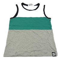 Bielo-zeleno-sivé tielko H&M