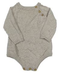 Béžové úpletové body s puntíky Tu