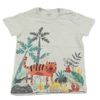 Biele tričko s tigrom Topomini