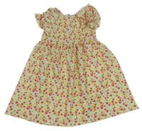 Biele šaty s farebnými kvetinami Primark