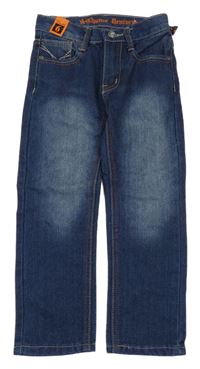 Nové - Tmavomodré rifle Chams denim