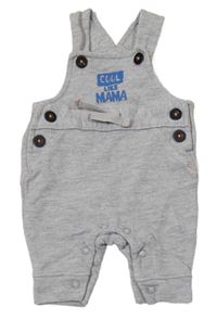 Šedé melírované laclové tepláky s nápisem Primark