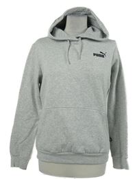 Dámska sivá melírovaná mikina s logom a kapucňou Puma