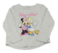 Sivé tričko s Minnie a Daisy Disney