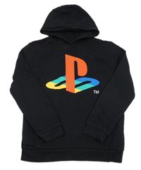 Černá mikina s logem a kapucí - Playstation 