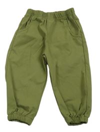 Zelené cuff nohavice Shein