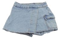 Světlemodré riflové sukňové kraťasy New Look