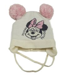 Smotanová čapica s Minnie a bambulemi Disney