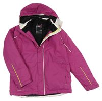 Rubínová šušťáková zimná lyžiarska bunda s logom a kapucňou Dare 2B