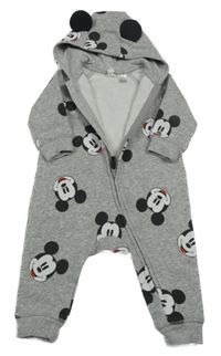 Sivá tepláková kombinéza s Mickeym a kapucňou Disney