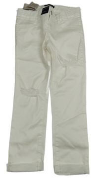 Nové - Bílé plátěné kalhoty Sisley