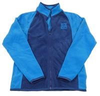 Modro-tmavomodrá fleecová propínací mikina s číslem 