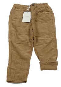 Nové - Hnedé podšité manšestráky Sfera