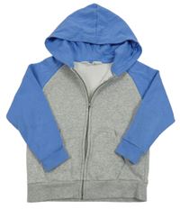 Modro-sivá prepínaci mikina s kapucňou H&M