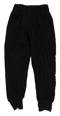 Černé vzorované sametové tepláky - Dior